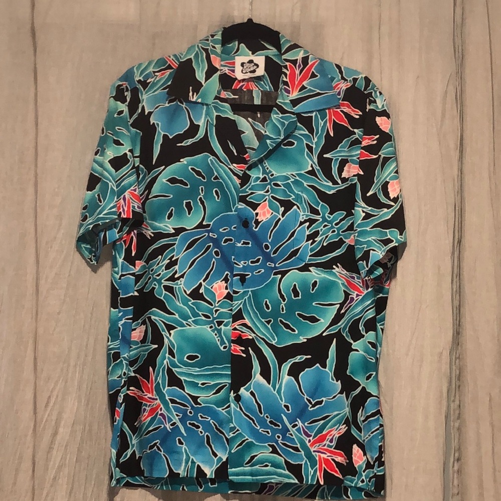 VTG Hilo Hattie Hawaiian vibrant shirt M EVC!